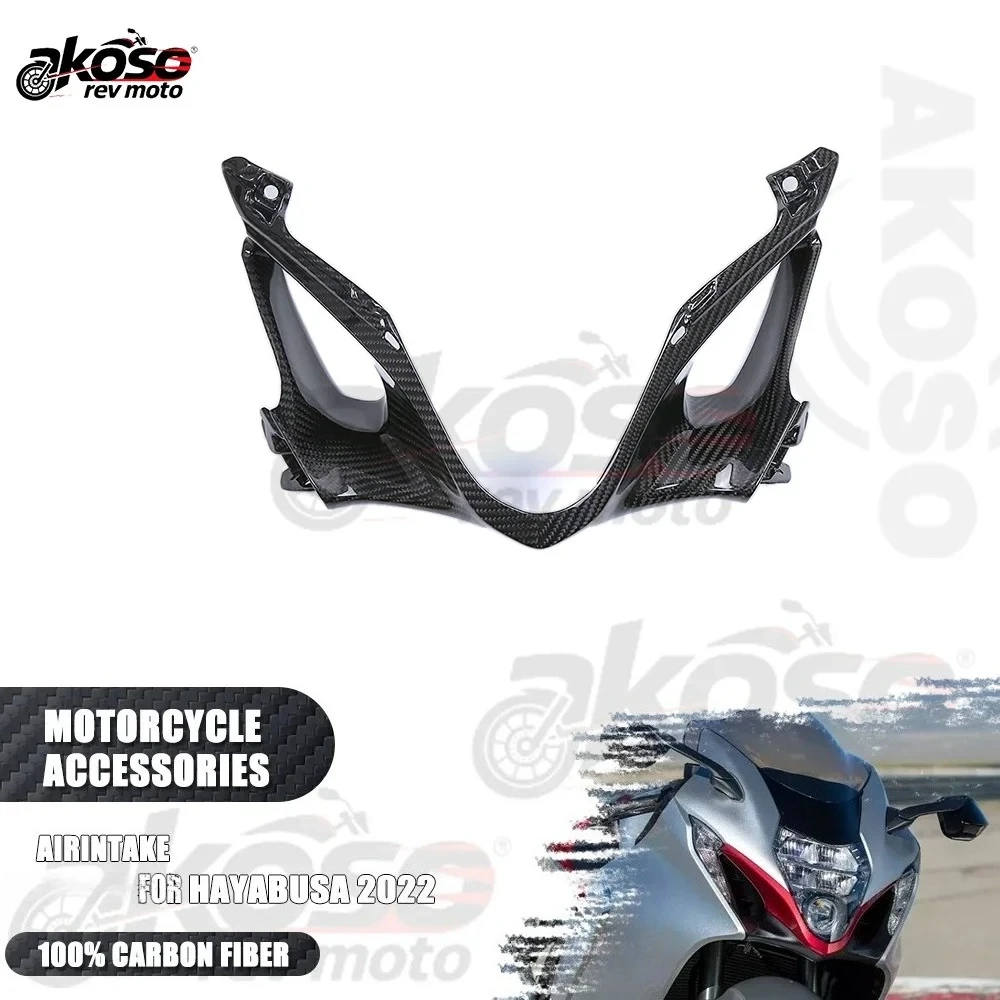 

Мотоциклетные кронштейны для фар AirIntake, модификация для Suzuki GSX1300R Hayabusa 2022 2023 2024, аксессуары из чистого углеродного волокна