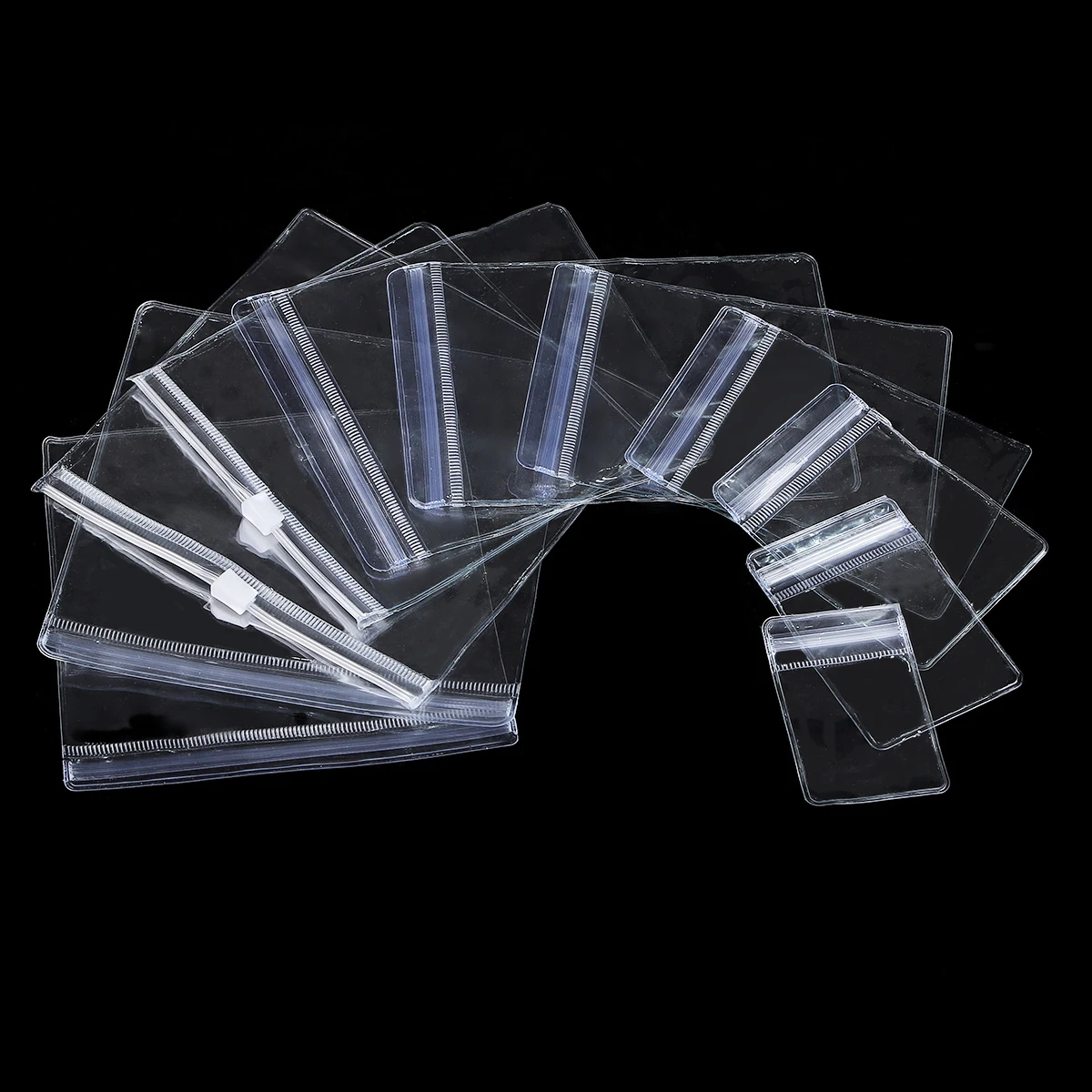 PVC Self Sealing Plastic Gemstone Zipper Lock Bag, Reusable Thick Transparent Zipper Lock Bag, Gift Packaging Storage Bag 10/50P