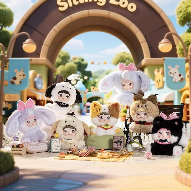 

Виниловая кукла серии Nommi Sitting Zoo, слепая коробка — мягкая, приятная для кожи, коллекционная игрушка, модный подарок для девочек, рождественская сумка, подвеска