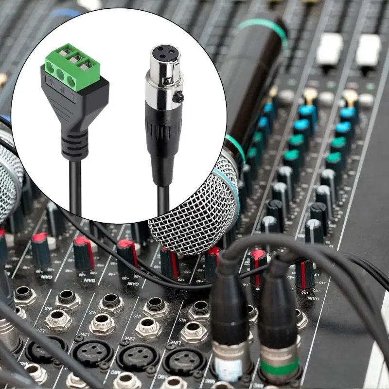 

3Pin XLRs Female Male to Terminals Block Converters Cable for Guitars, Mixers, and KTV Systems