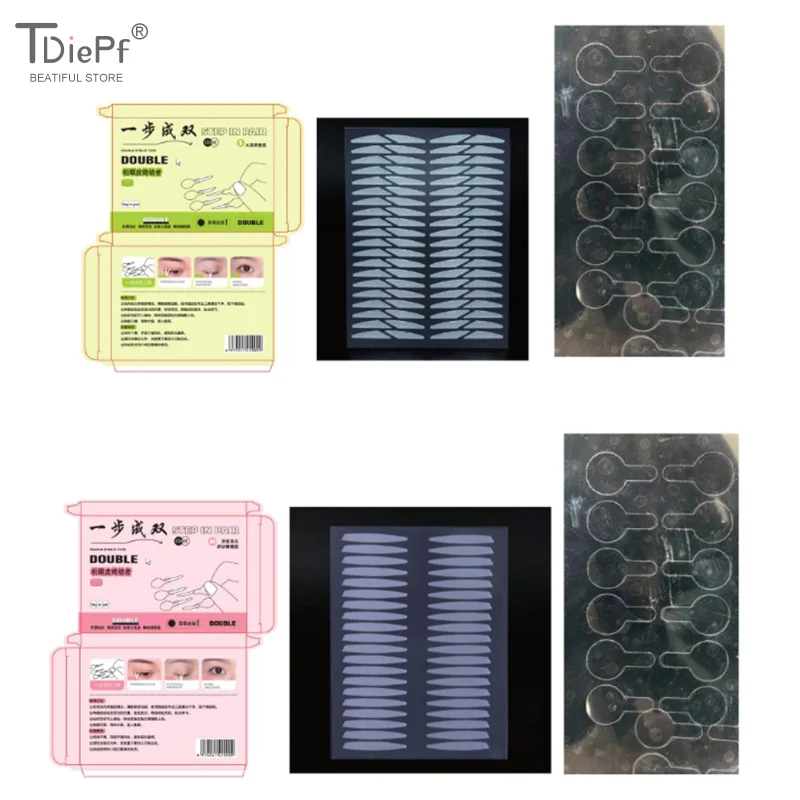 120 ชิ้น/กล่องสติกเกอร์ตาสองชั้นพร้อมที่จับธรรมชาติที่มองไม่เห็นและยาวนานการสร้างตาใหญ่ความงามเทปยกเปลือกตา