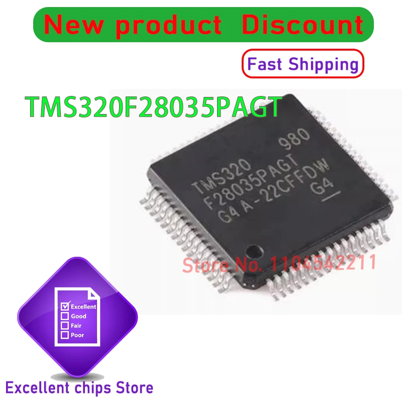 Original New TMS320F28035PAGT TQFP-64 F28035PAGT Microcontroller Chip Brand in stock  5~10pcs/lot