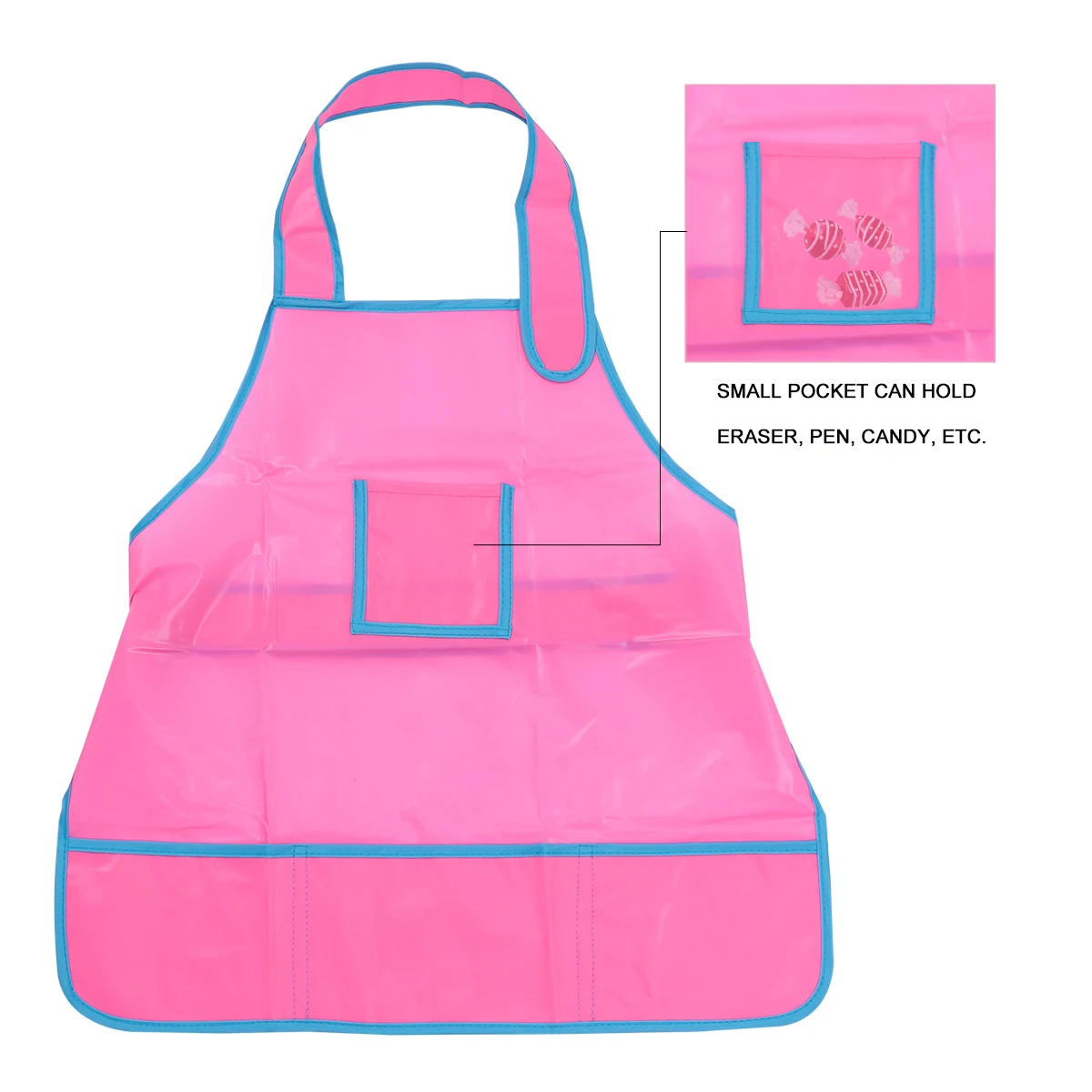 

Washable Kids Painting Apron Smock Bright Color Comfortable Buckle Pocket Design Gift For Children Art Drawing Work Clothes