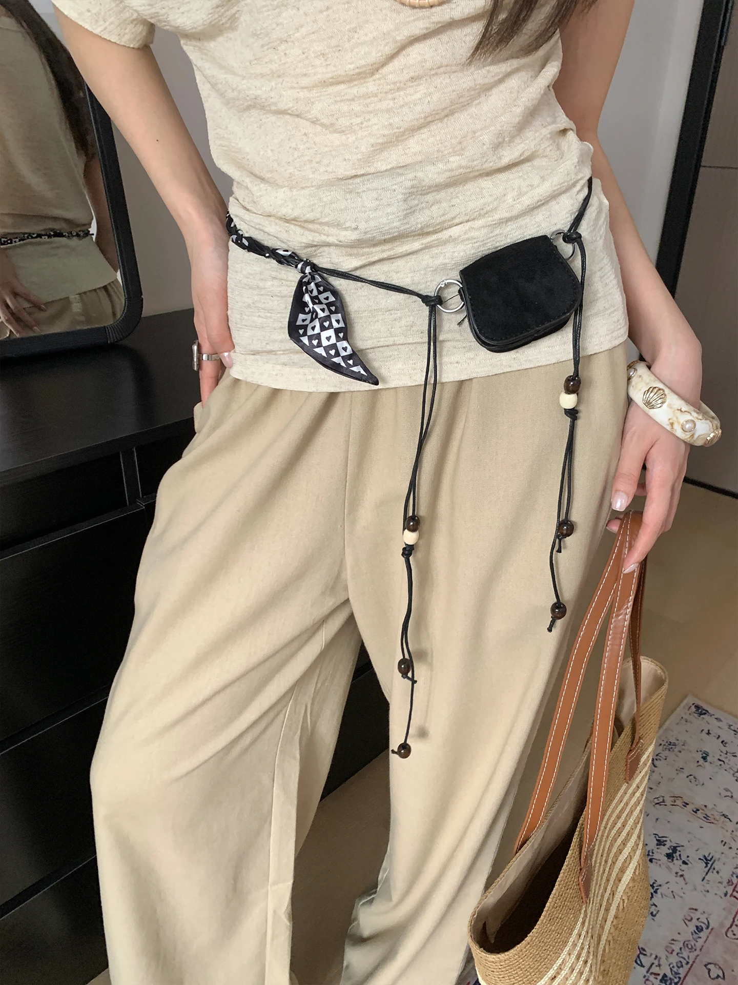 ผ้าพันคอไหมทอมือสไตล์วินเทจ กร - Women Bags Jeans บทวิจารณ์และราคา