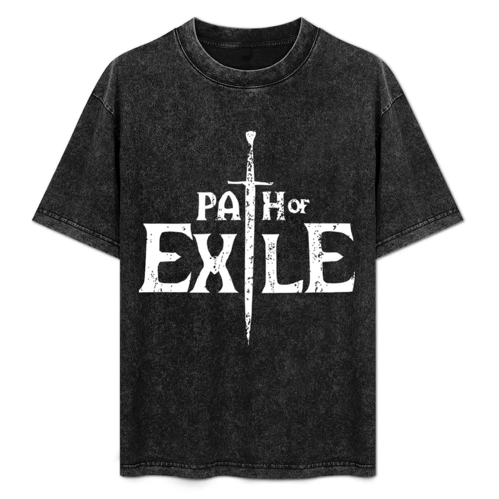 path of exile, white T-Shirt anime stuff rapper graphic tees mens funny t shirts