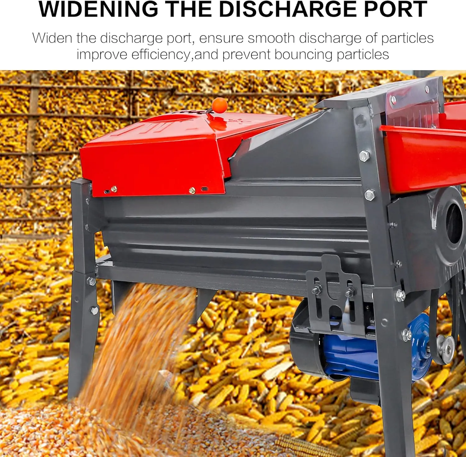 Corn Sheller Machine, Automatic Dry Thresher Machine Corn Peeler for on The Cob, 99% Threshing Rate