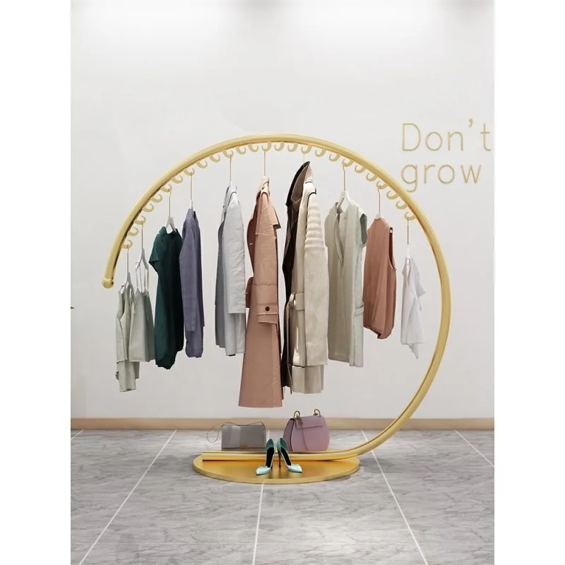 

Custom. European-Style Iron Coat Rack Standing Wall Mounted Clothes Hanger Bedroom Hanger Indoor Simple Fashion Clothing Store D