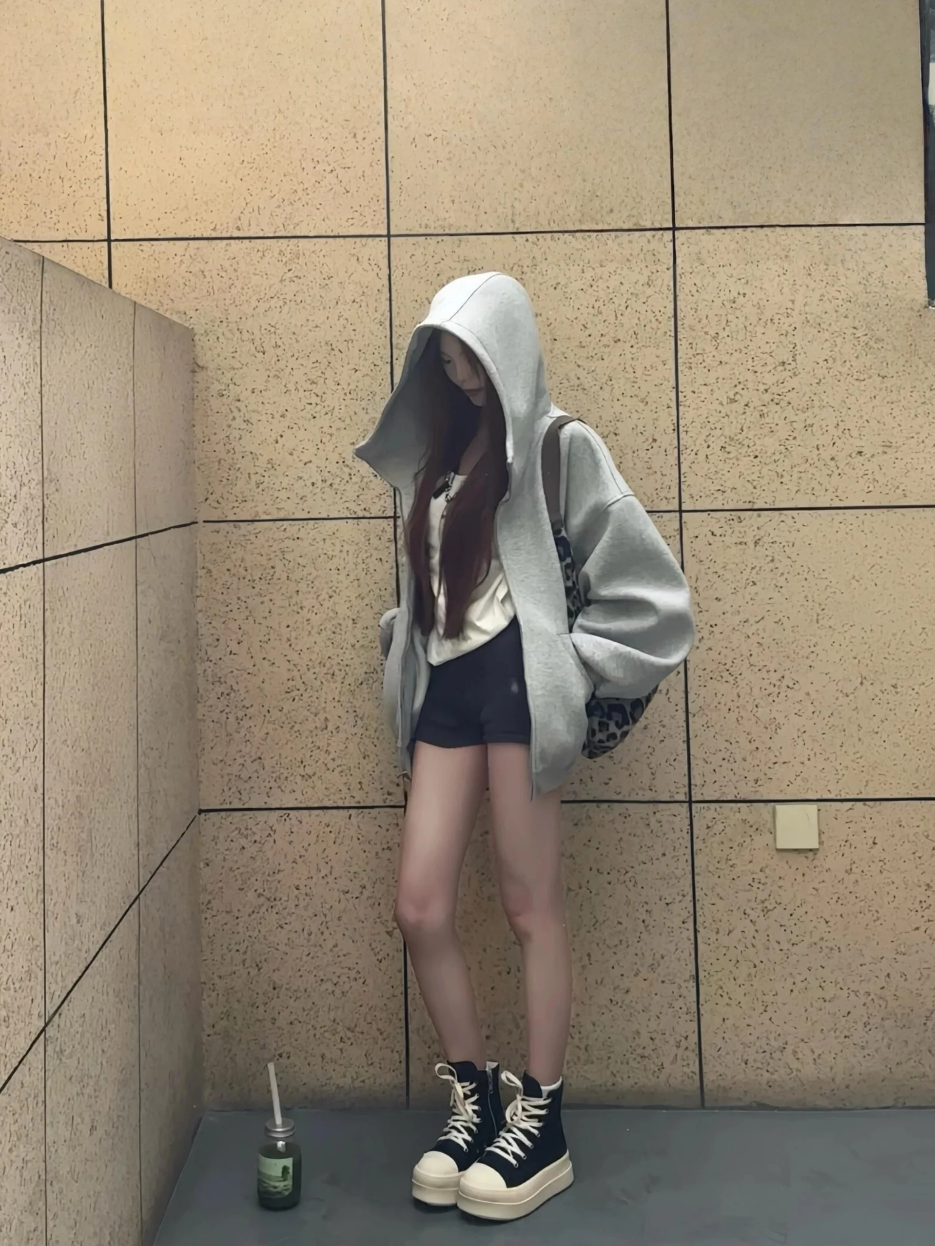 

ay Hoodie Women's Spring Autumn Winter High Collar American High Street Design Loose Student Open Cardigan Outerwear Top