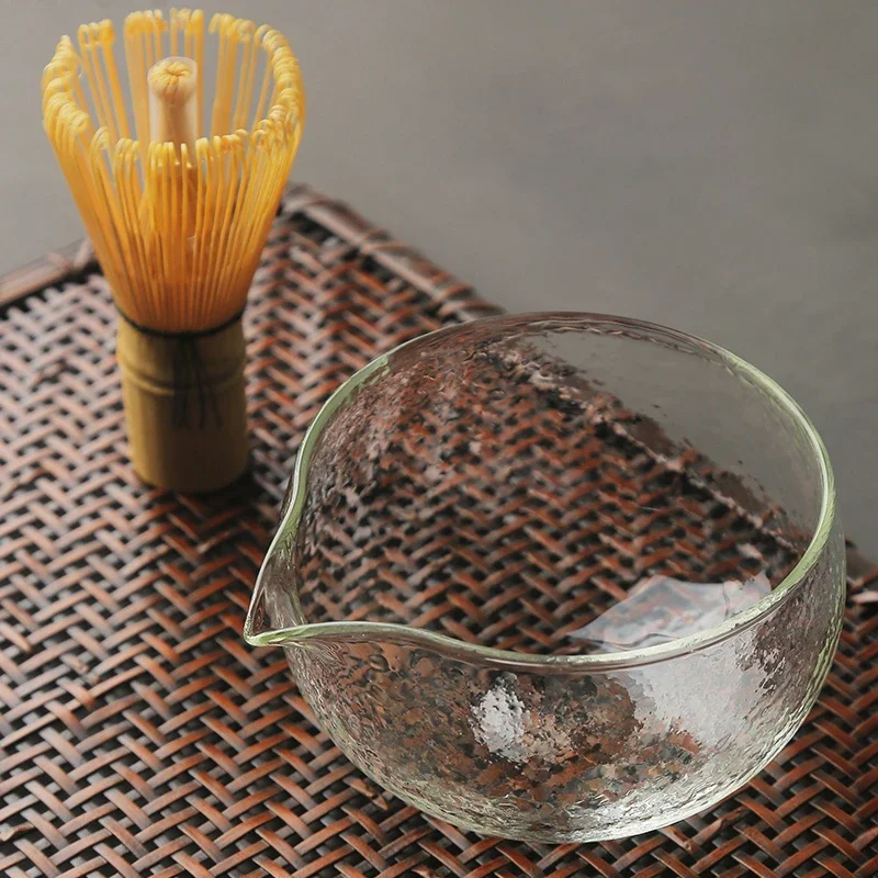 1-3pcs Japanese Matcha Bowl Hammer Textured Glass Tea Bowl Tea Set Accessories Vintage Kung Fu Tea Bowls Tea Tools