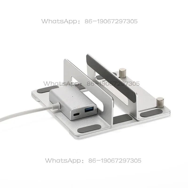 applicable-to-mac-mini-m4-vertical-desktop-holder-bracket-adjustable-single-clip-laptop-stand