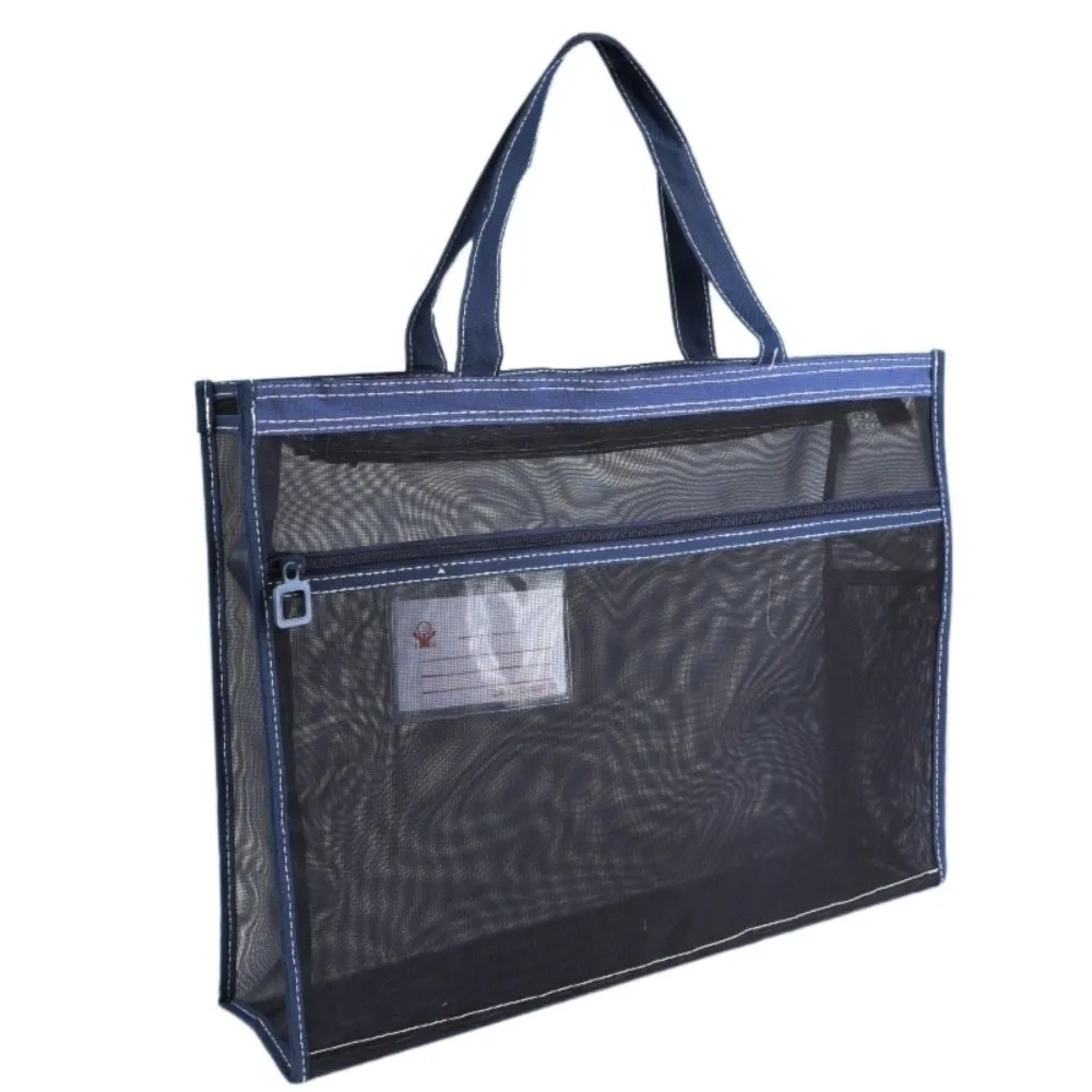 Wielofunkcyjna torba A3 z zamkiem błyskawicznym, duża pojemność, kreatywna torba na dokumenty, wodoodporny organizer na dokumenty z siatki, segregator na rysunki, artykuły biurowe.