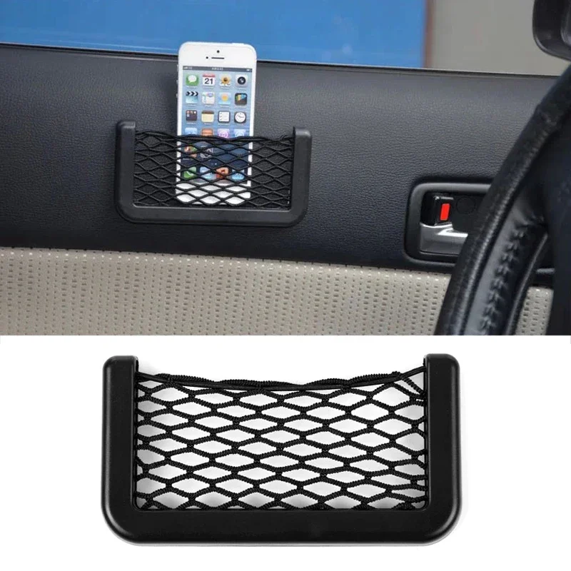 Car Storage Bag Net Pocket Accessories for Girls Car Hanging Ornament Decoration Can Place The Phone Change Card