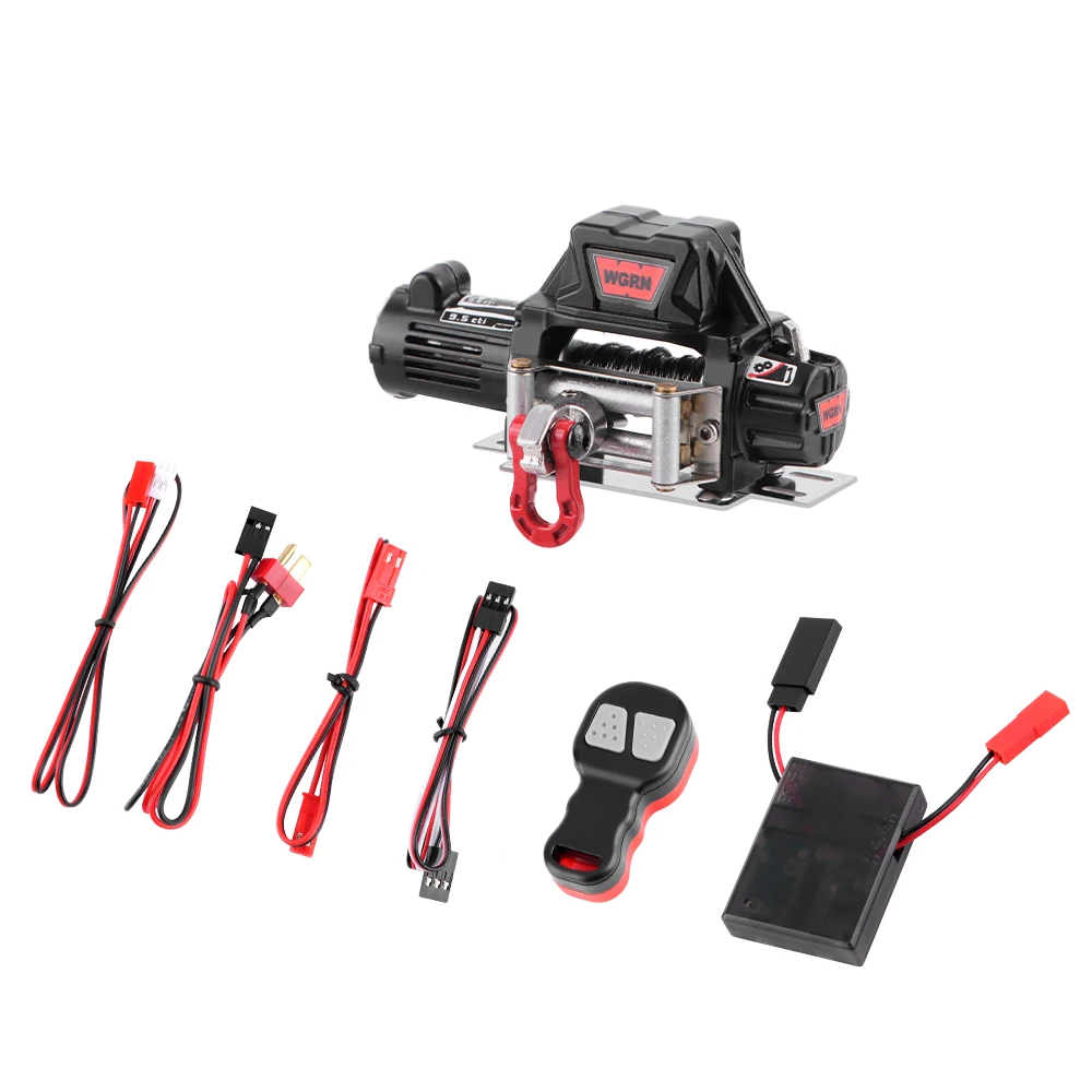DashRC 1/10 RC Metal Automatic Winch Wireless Remote System for SCX10 TRX4 Redcat 1/10 Crawler
