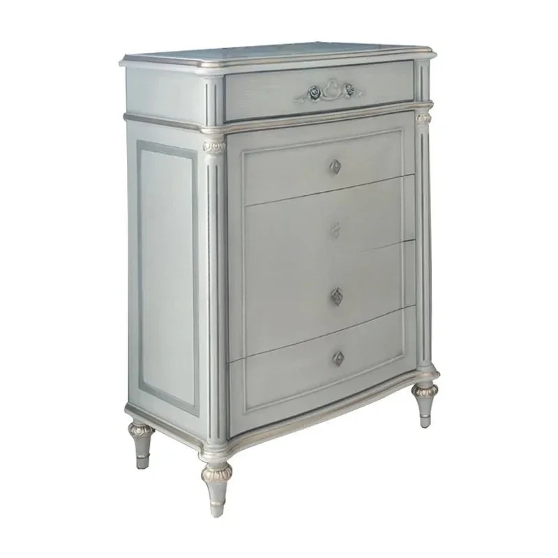 AAAmerican Modern Light Luxury Five-bucket Side Cabinet Solid Wood Porch Cabinet Drawer Decorative Locker
