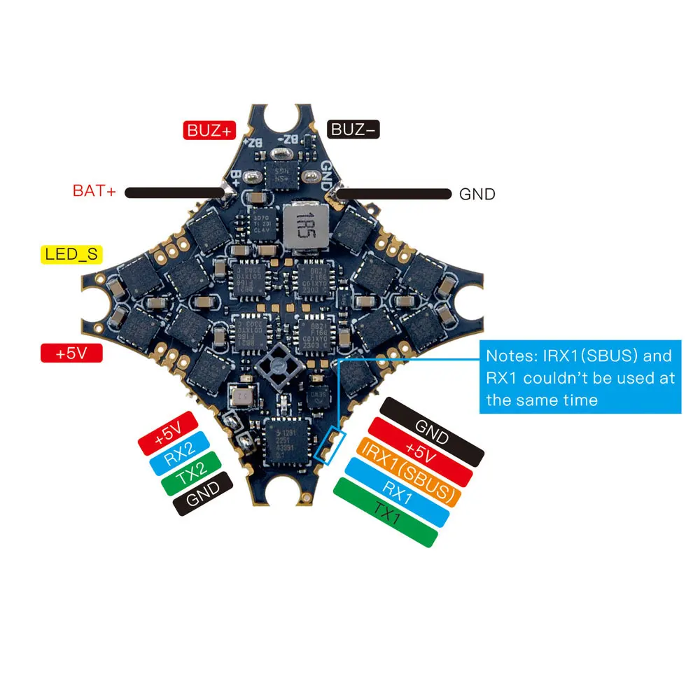 HappyModel SuperX HD ELRS 1-2S AIO Flight Controlelr Built-in 12A ESC UART ELRS V3 RX for Mobula6 HDZero Moblite7 Walksnail