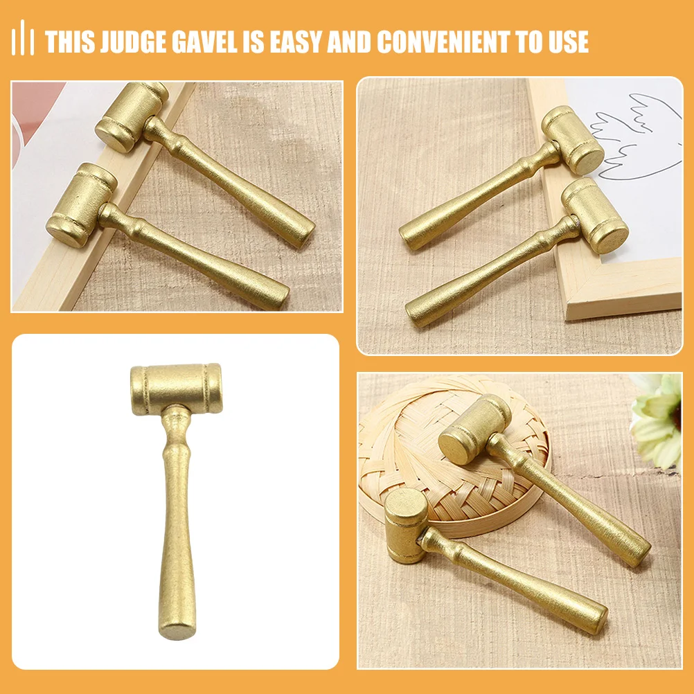 3 قطعة مطرقة القاضي الخشبية مطرقة المحكمة مزاد لعب الأدوار أداة مطرقة صغيرة للمحامي الدعائم ملحقات لعبة لصالح الحفلات