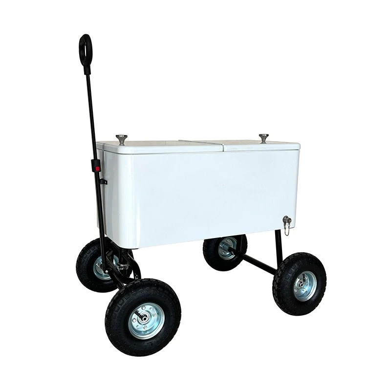 

Pull tank newly upgraded beverage bucket ice carriage model trailer double layer plastic beer ice.
