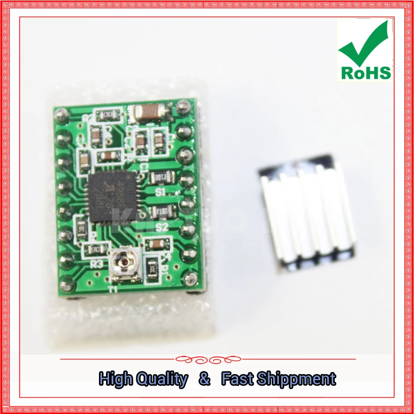 3D Print A4988 Stepper Motor Driver Reprap Sink Heat Sink Pins Welded Module Board (H5B4)