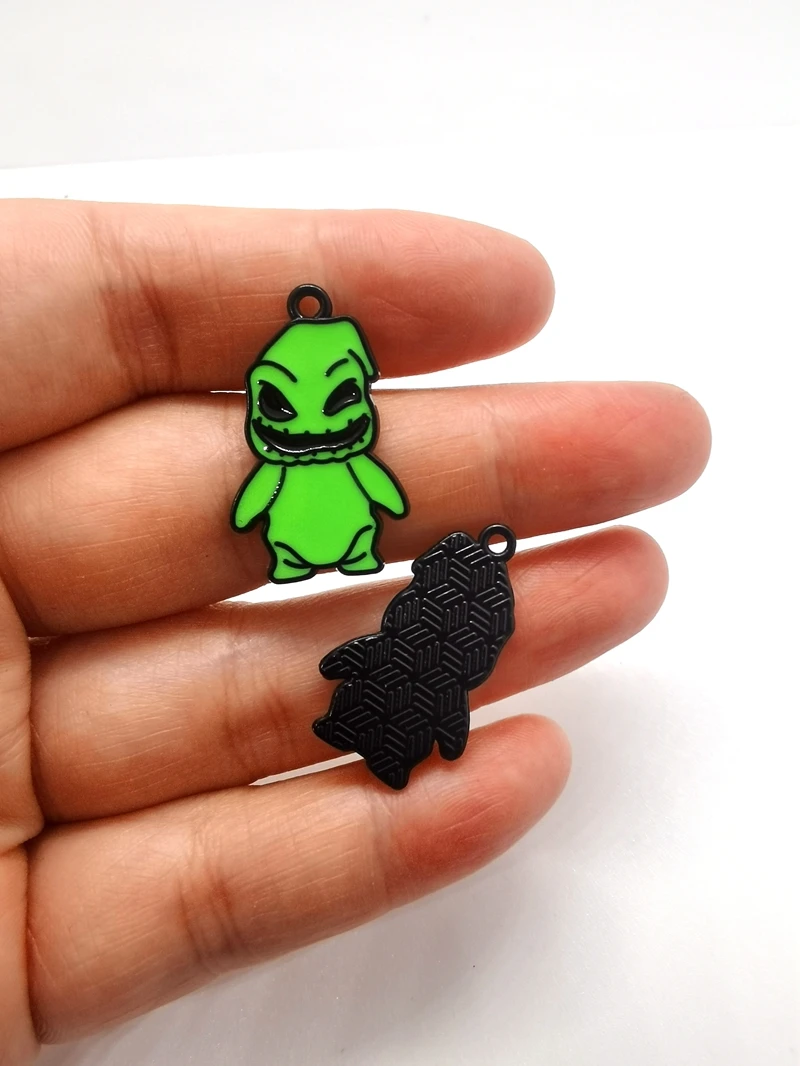 

Лот из мультфильма, 10 шт., металлические эмалированные серьги-подвески, сделай сам, брелок, ожерелье, кулон, браслет, ювелирные изделия, фурнитура ручной работы, подарок