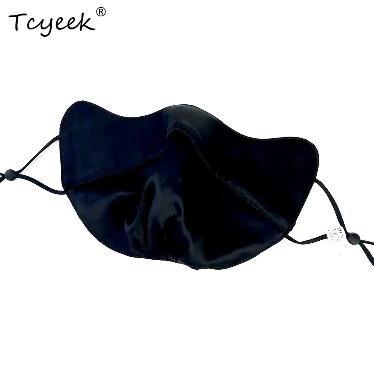 Tcyeek, 100% prawdziwe jedwabne maski, unisex ochrona przed słońcem UV, oddychająca maska ​​ochronna na oczy, 2024 lato jesień A48569QC