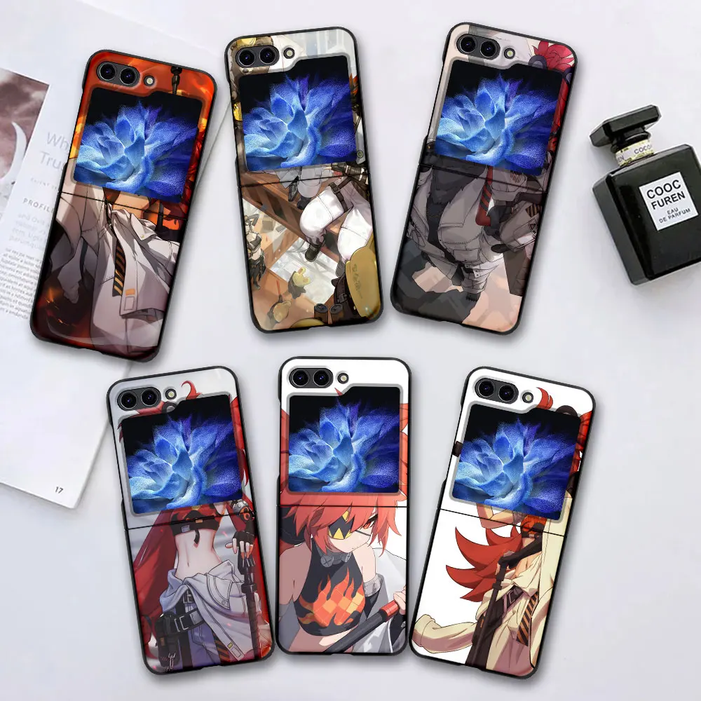 Koleda Belobog ZZZ Game Case for Samsung Galaxy Z Flip6 Flip5 Mobile Phone Bag Z Flip 6 5 Hard PC Cover Zflip6 Zflip5 Black Capa