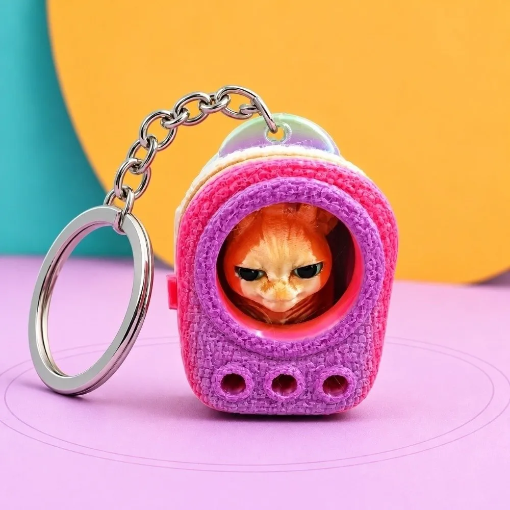 PLA 3D Printed Keychain Lightweight Build Rigid Shell Mini Backpack Pendant Vivid Smooth Finish Trendy Bag Charm Key Organizing