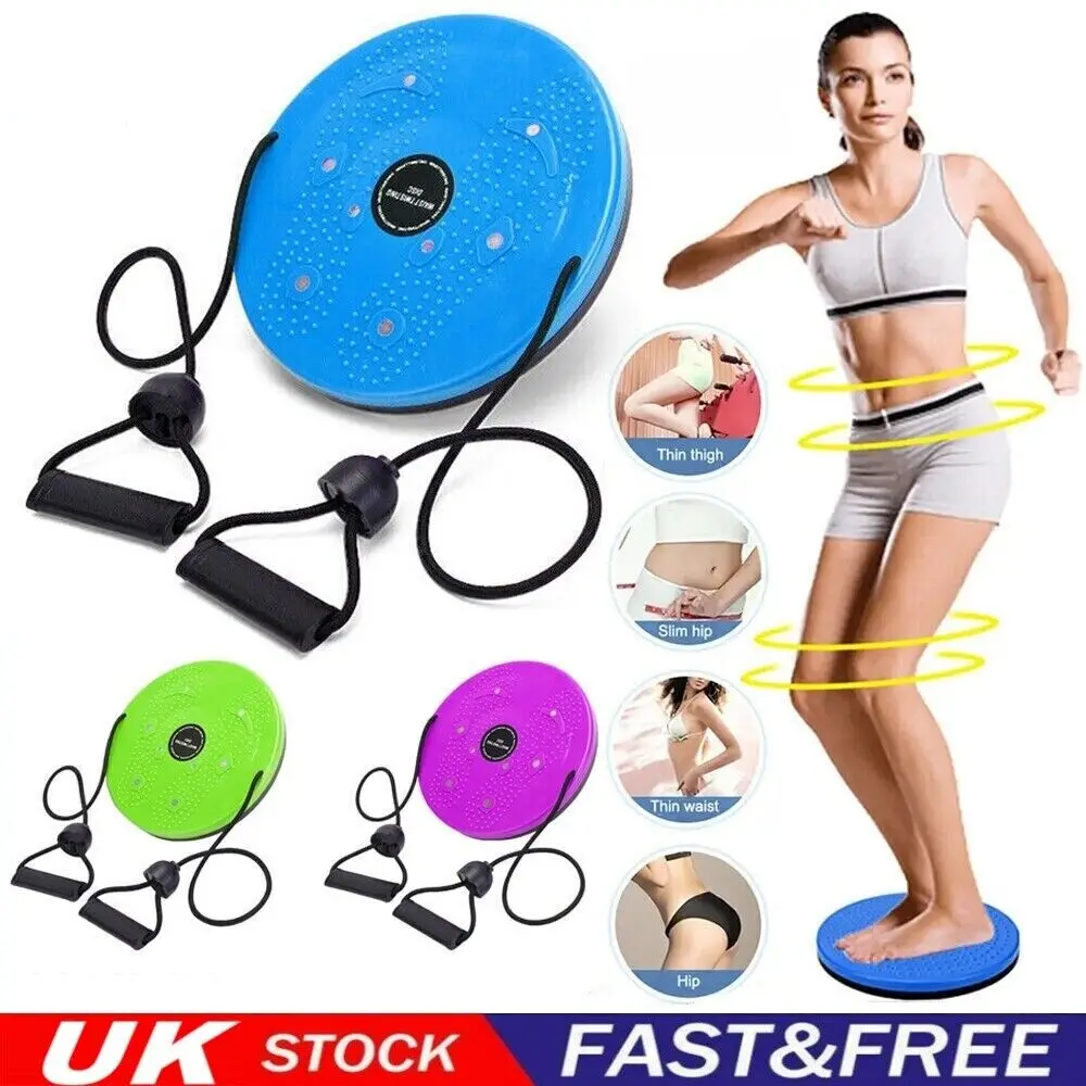 Magnetic Foot Massage with Drawstring Twisting Disc, Purple Body Shaping Waist Twisting Disc, Waist Fitness Machine