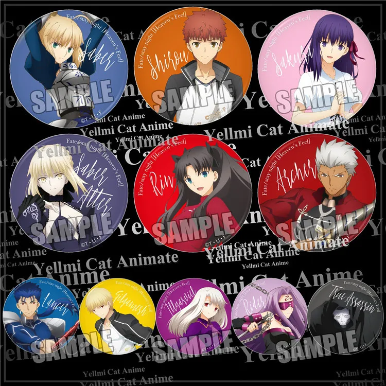 

Fate Series Badge Fate Stay Night Saber Gilgamesh Archer Emiya Anime Brooch Pin In Stock Fast Shipping
