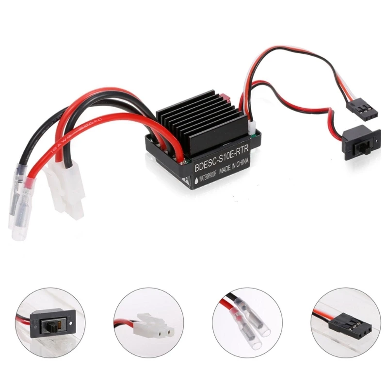 

320A Waterproof Brushed Electric Speed Control Forward/Reverse Upgrade Modified Accessory DIY for RC Boats