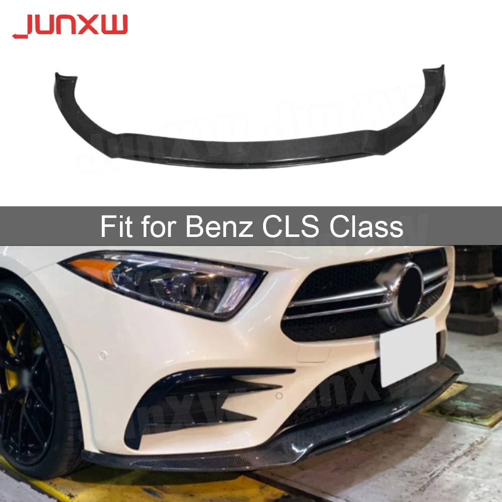 Carbon Fiber FRP Front Bumper Lip Spoiler Diffuser Chin For Mercedes Benz CLS Class C257 CLS260 300 350 2019 UP