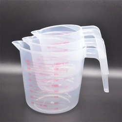 3pcs 250/500/1000ml Baking Liquid Measuring Cups PVC Scale Cup Plastic Measuring Volume Beaker Kitchen Baking Tools