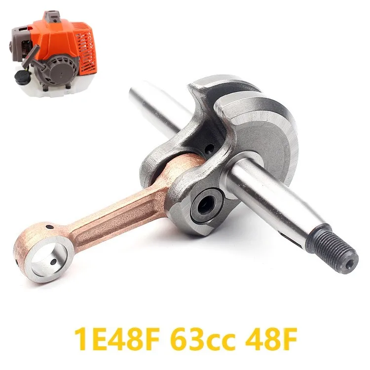 Crankshaft 48F Gasoline Engine 63cc Chinese 1E48F Earth Auger Ground Drill Blower Connect Shaft Rod Garden Tools Parts accessory