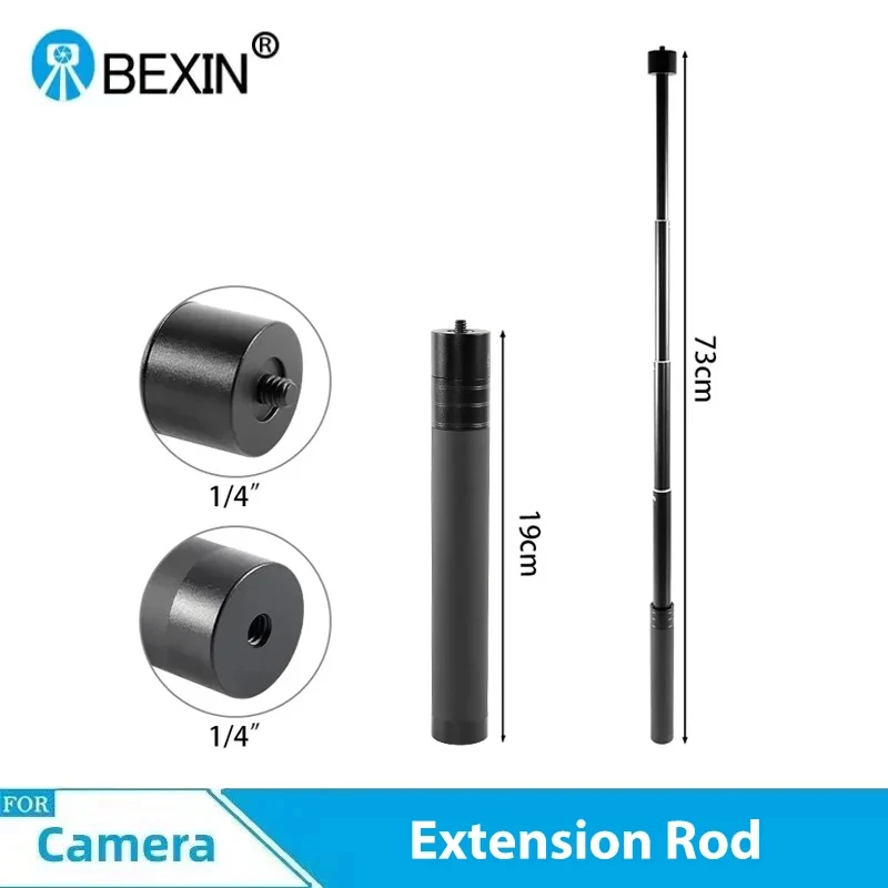 BEXIN Selfie Stick Extension Rod 1/4 Screw Handheld Stabilizer Adapter Adjustable Tripod Monopod Mount Extension Pole for Camera