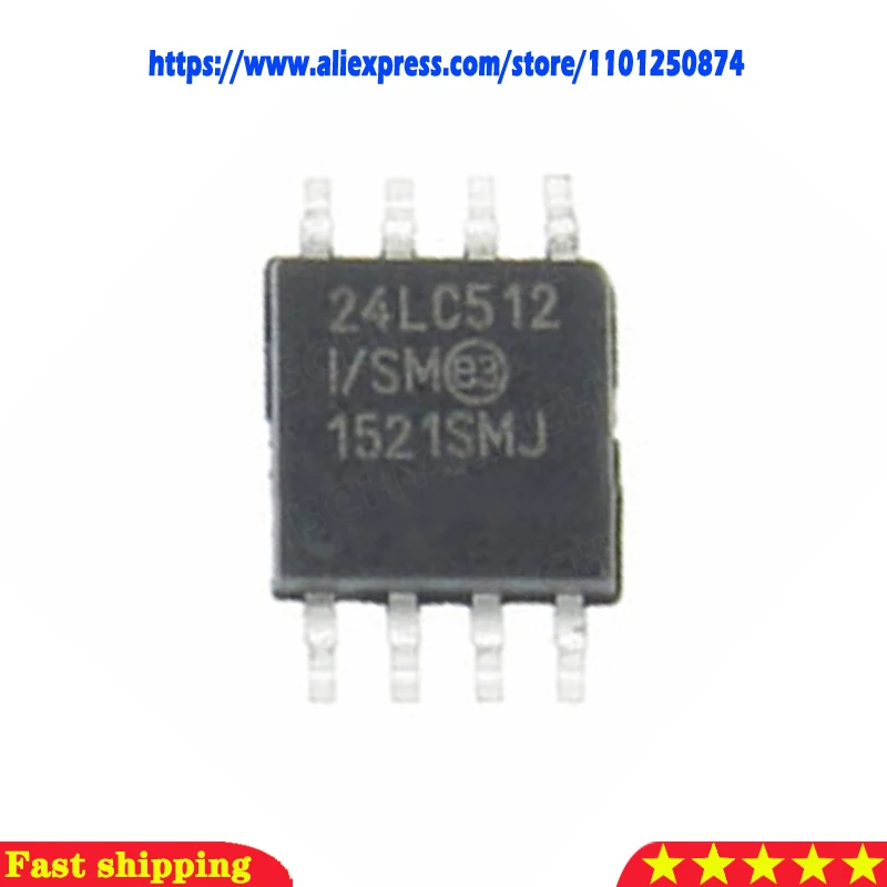 10pcs/lot PIC24LC512-I-SM 24LC512-I/SM 24LC512 SOP-8 In Stock