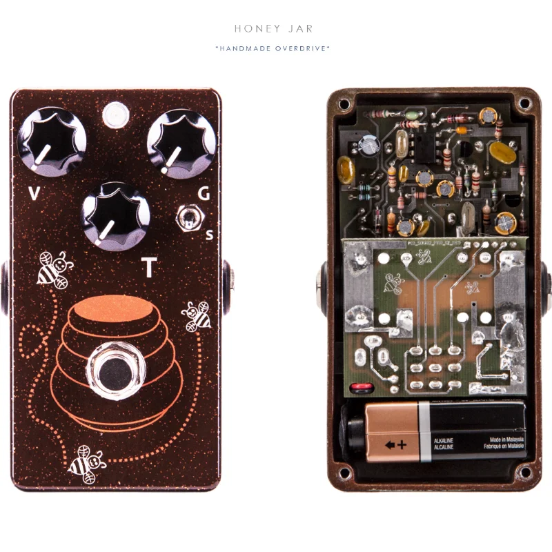 CKK HONEY JAR オーバードライブギターエフェクター CKK Guitar Pedal Effects Honey Jar Manual Overdrive Highly