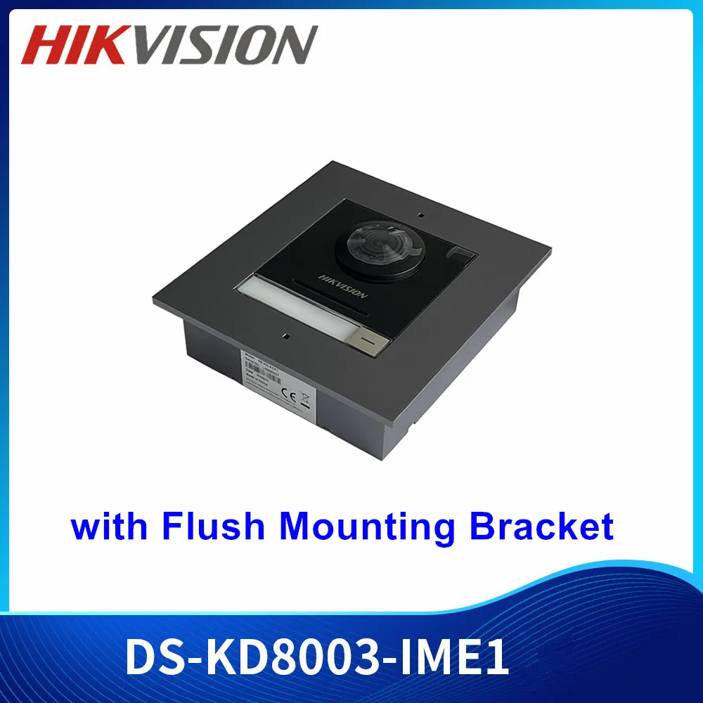 Hikvision 가정용 초인종 모듈 문짝 스테이션용 비디오 인터콤, 플러시 장착 브래킷 포함, DS-KD8003-IME1(B), 2MP IP