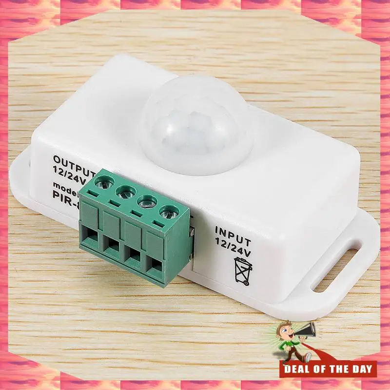 24-Hour Delivery DC 12V 24V PIR Motion Sensor Function Controller LED Switch Body Infrared Switch Motion Timer White For LED Str