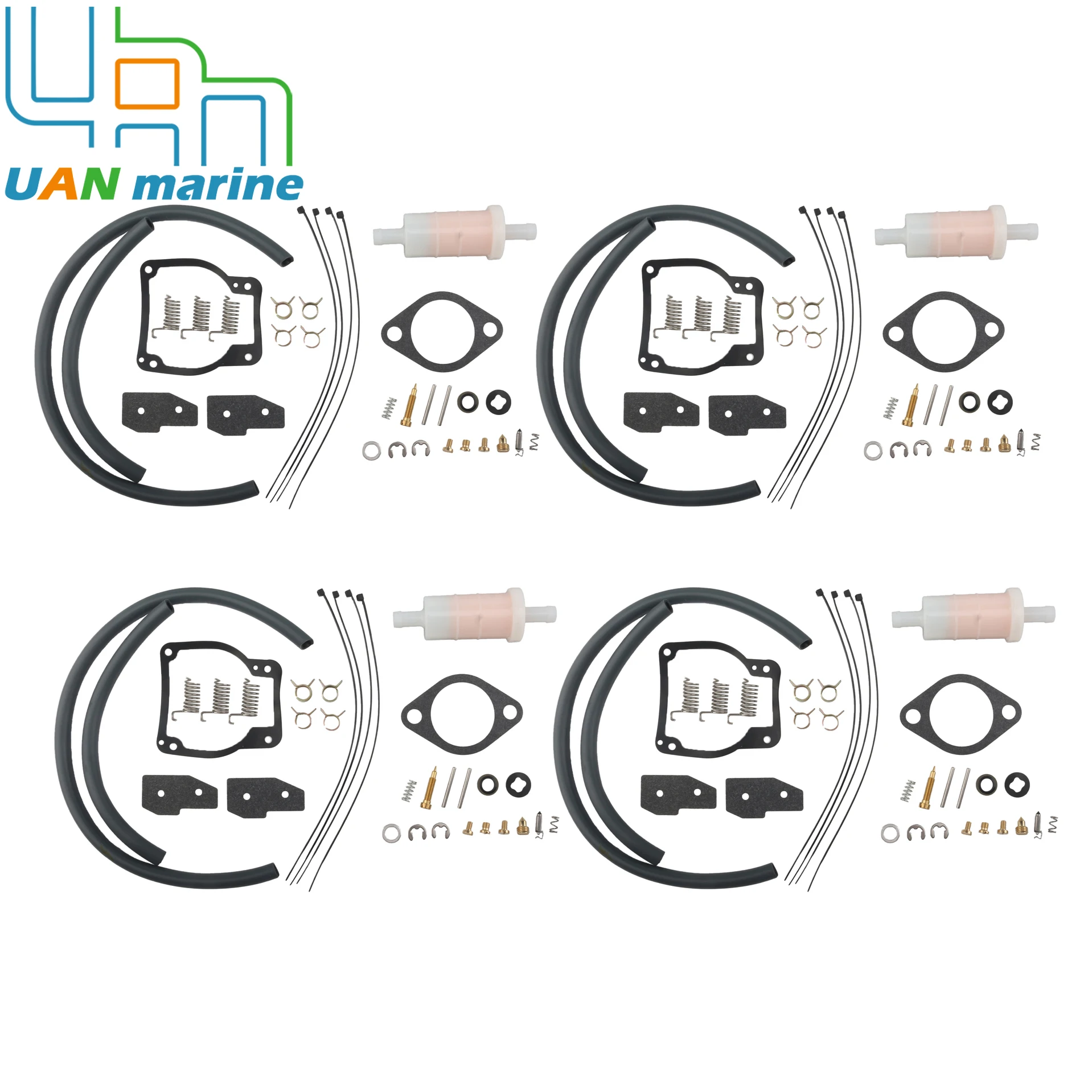 4 Pcs 1395-8236354 Carburetor Repair Kit for Mercury Mariner 30 to 125 HP Outboard Engines 8236352 8236353 Sierra 18-7750-1