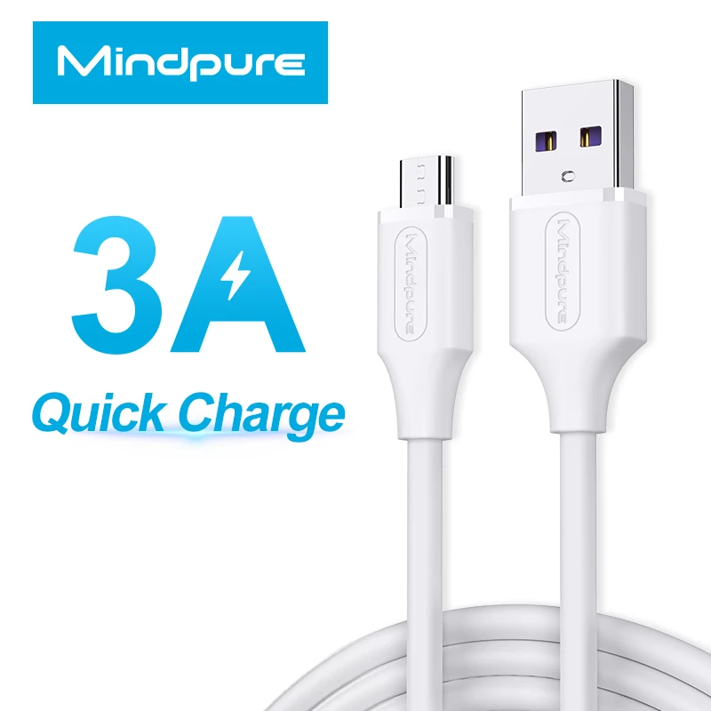 Mindpure Micro USB Cable 3A Fast Charging USB Phone Charger Cord for Samsung Xiaomi Oneplus LG HTC Android Tablet USB Wire