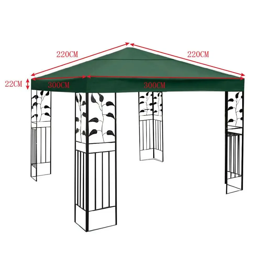 Imagem -06 - Substituição Exterior Canopy Top 2-tier Gazebo Roof Cover Garden Bbq Substituição Cover Pano de Poliéster 300d 3x3m