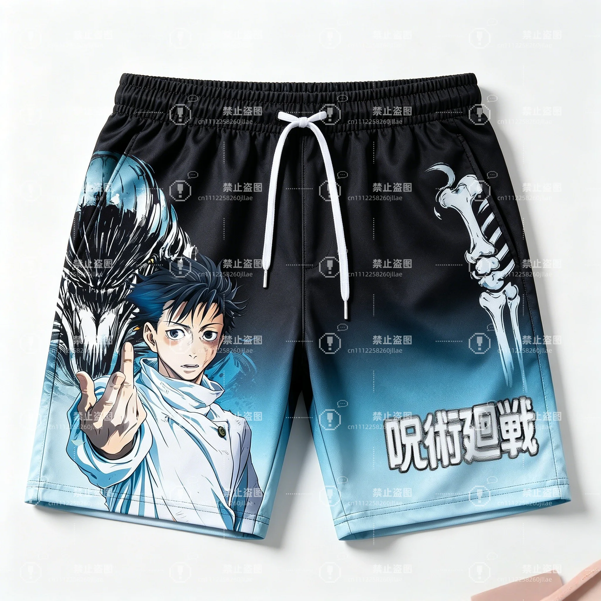 New Jujutsu Kaisen Yuta Okkotsu 3D Print Men's Shorts Summer Quick Dry Board Shorts Anime Casual Sports Short Pants High-quality