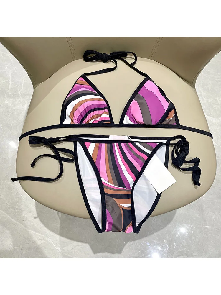 New fashion  Designer Sexy Women's 2 Pieces Bikini Swimwear Printed Separates Bikini