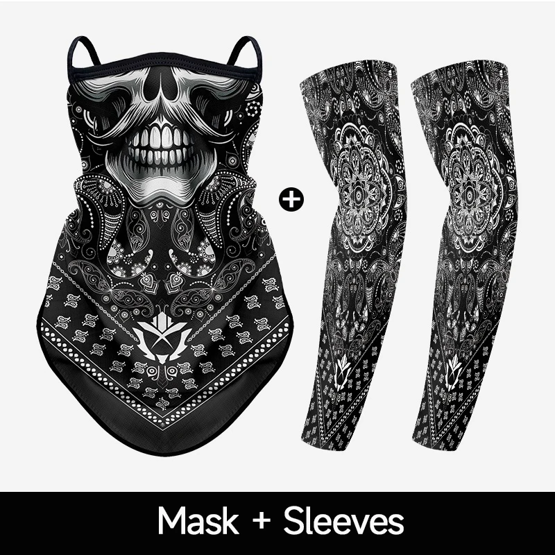 Ice Silk Quick-drying Motorcycle Sunscreen Mask Cycling Cool Arm Tattoo Sleeves Balaclava Outdoor Fishing Breathable Neck Cover