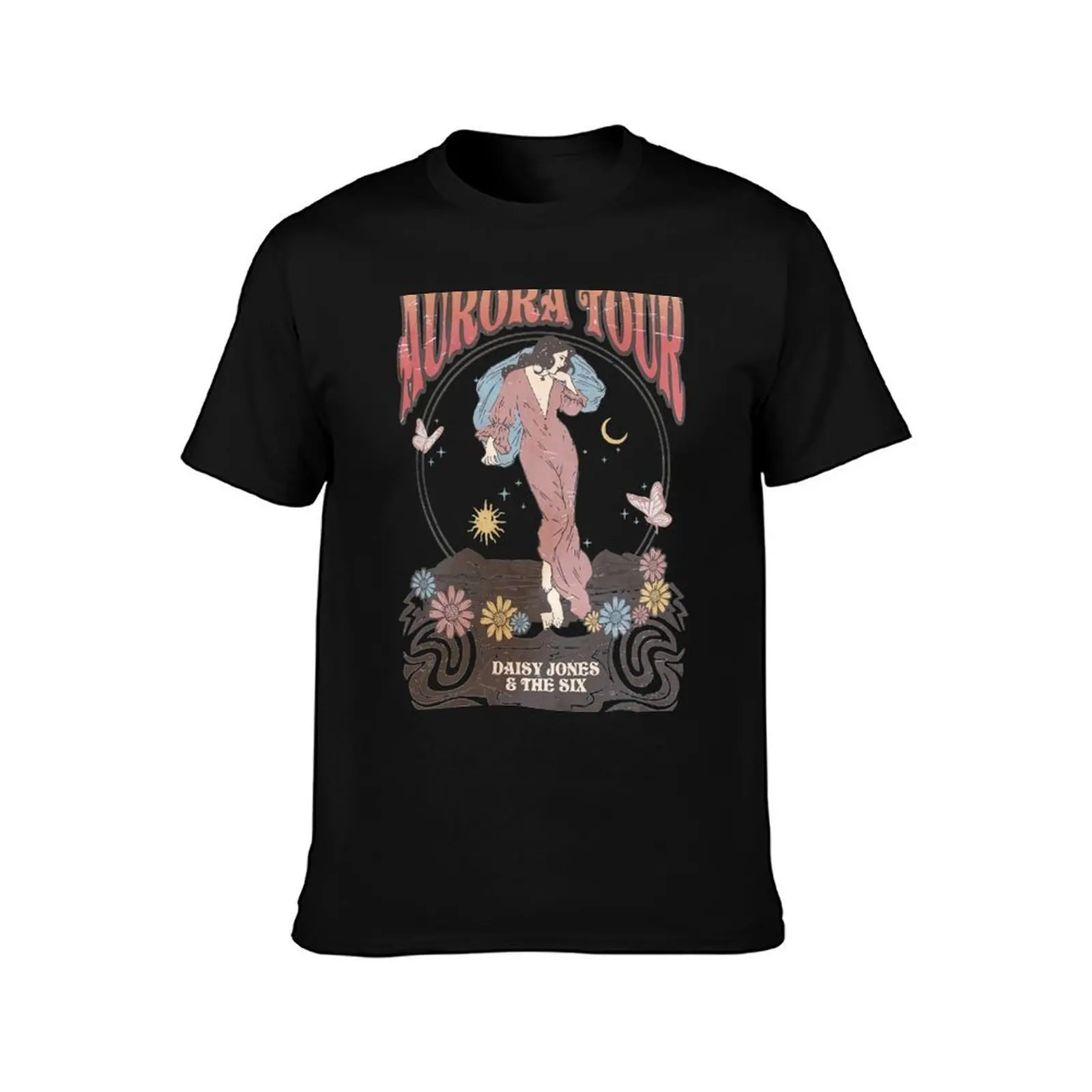 Retro The Aurora Tour 1978-79 T-Shirt Sports Casual Short Sleeve Cotton Tee