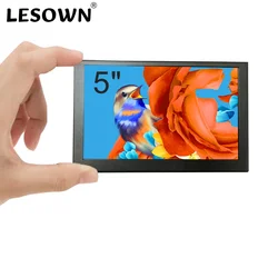 LESOWN-Pequeno Portátil Capacitivo Touch Screen Monitor LCD, 5