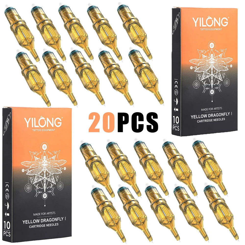 20PCS YILONG Cartridge Tattoo Needles RM Tattoo Needles Permanent Make-Up Tattoo Tool for Cartridge Tattoo Machine Pen