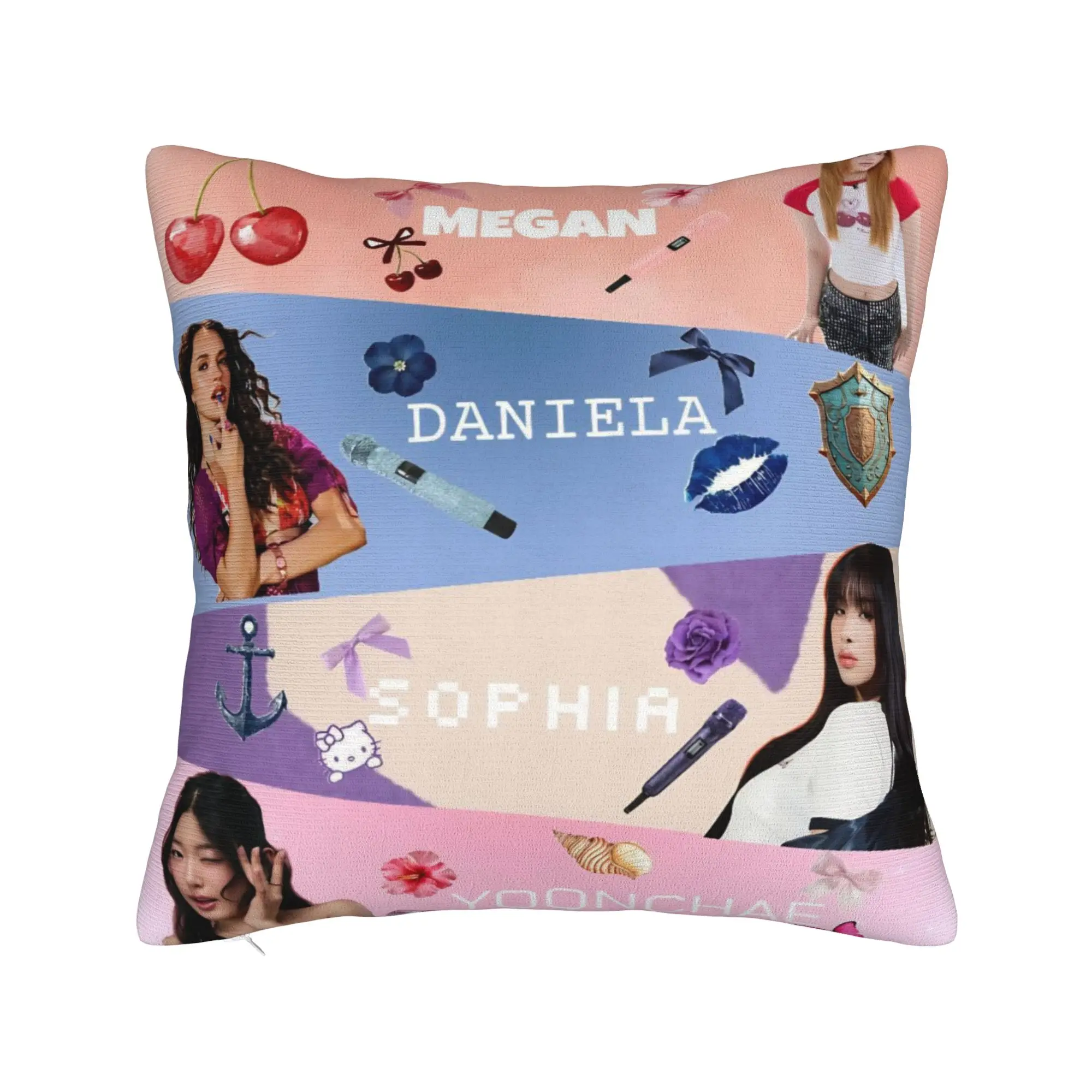 Pillow Case Katseye Music Group  Comfy  Pillow Cover For Chair Sofa Home Decor Vintage Pillowcases
