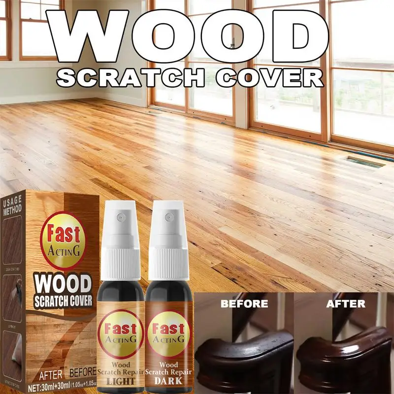 Wood Flooring Scratch Repair Spray Complementary Color Wood Scratch Cover Wood Furniture Polish Waxing Refinishing Tool