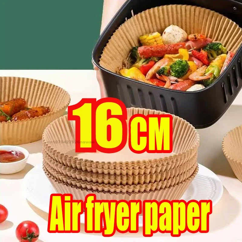 Disposable  Air Fryer Paper Oil Proof Isolation Paper Tray Non Stick Baking Pad Convenient and Durable Air Fryer Square