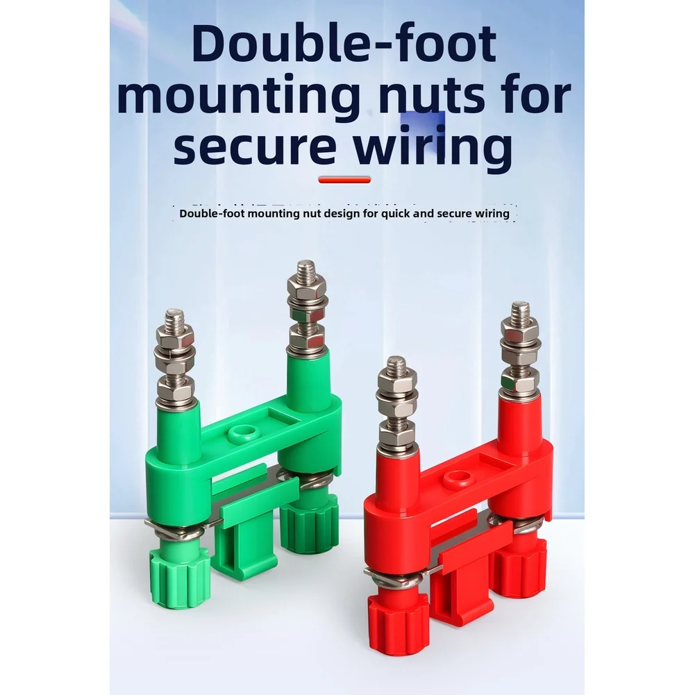 for All Copper JY1-2 Terminal Block 4pcs 660V 24A Rated for 2.5mm2 Sections with Secure Double Foot Mounting for